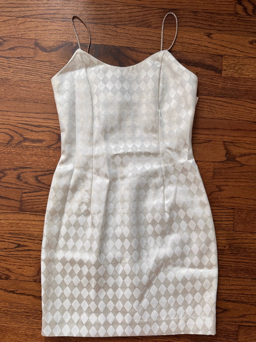 VTG 90s Jessica McClintock Gunne Sax Mini Dress Diamond Pattern Sz 7/8 NWT Y2K